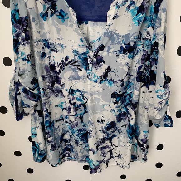 🔥30%OFF🔥EUC DALIA COLLECTION FLORAL BLOUSE 2X - Picture 3 of 8